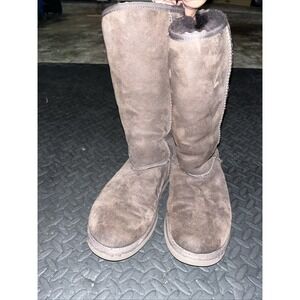 UGG Women's Size 7 Classic II Tall Suede Boots Dark Chocolate Brown Warm Soft